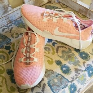 Pink Nike tennis shoes